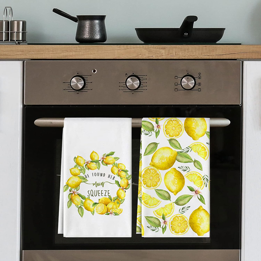 2개, 레몬 리스 주방 타월, 40Cm*60Cm 타월  - Home Cooking Cookbook 리뷰 및 가격