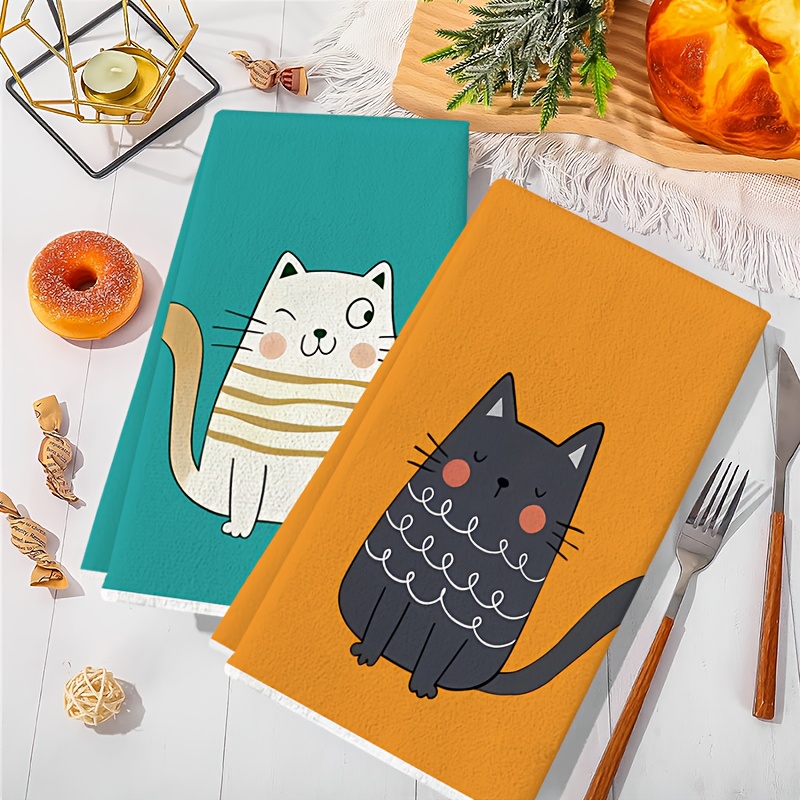 6개, 6색 고양이 주방 수건, 40Cm*60Cm 수건 - Home Cooking Cookbook 리뷰 및 가격